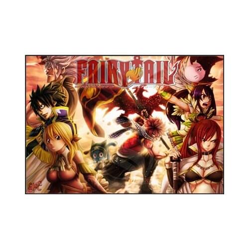 FAIRY TAIL Poster Print Silk Fabric Print Poster Print Cloth Fabric Wall Poster Custom Satin Poster