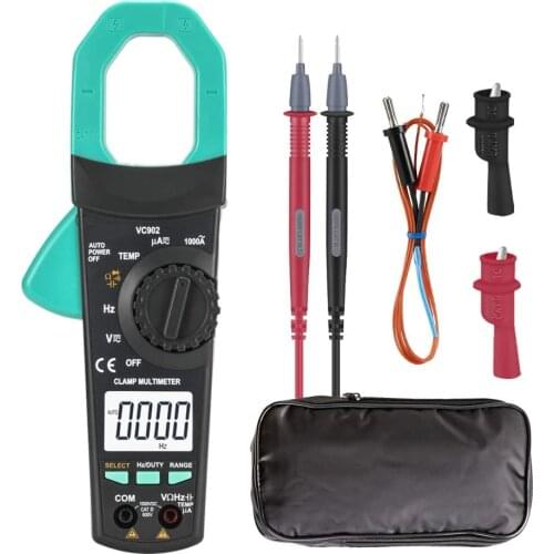 Autoranging Multimeter Voltage Clamp Meter Counts Digital Clamp with Diode Testing,Resistance,Transistor,Temperature