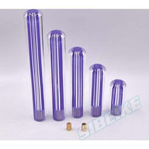 Car Manual Stripe Style Shift Knob Crystal Transparent Shift Knob 10cm/15cm/20cm/25cm/30cm
