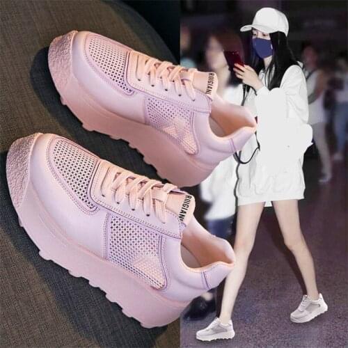 Casual Shoes Fashion Sneakers Women Cow Leather Ankle Boots Summer Platform Creepers Comfort Sandals Punk 34 35 36 37 38 39 40