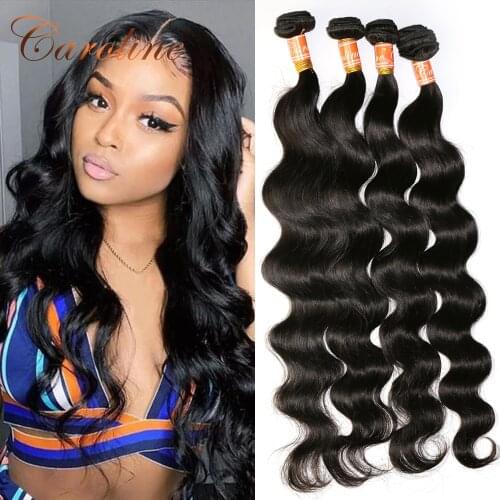 Caroline Hair Body Wave Bundles Brazilian Hair Weave Bundles 150% Human Hair weave 1/3/4 bundle deal Remy Hair For Black Woman