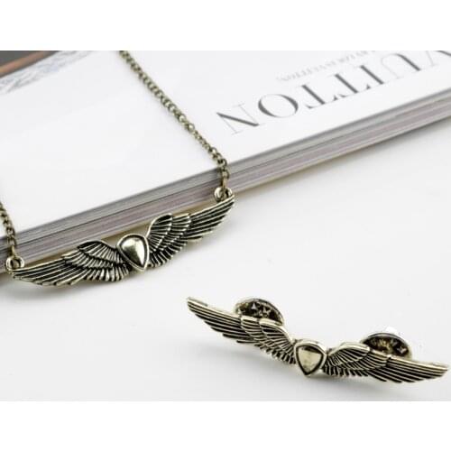 The Last of Us 2 Ellie Backpack Wings Meal Pendant Necklaces For Women Men Vintage Anime Game Cosplay Necklaces Jewelry Gift