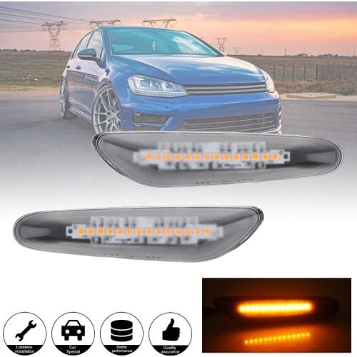 Dynamic Flowing LED Turn Signal Side Marker Light Blinker Sequential Lamp Fit for BMW E60 E61 E90 E91 E81 E82 E88 E46 X3 X1