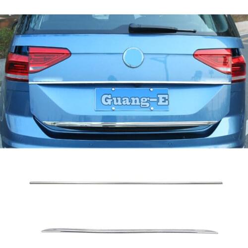 For VW Volkswagen Touran L 2016 2017 2018 2019 Stick Stainless Steel Back Rear Door Tailgate Frame Plate Trim Lamp Trunk
