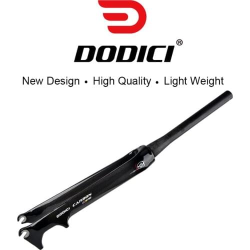 DODICI 28.6 Full Carbon Fiber Front Fork Road Bike Spinal Canal 700C Cylindrical Disc Brake 74mm Fixed Gear Fork bike Accessorie