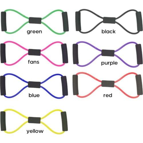 Resistance Bands Yoga Fitness Resistance 8 Word Chest Expander Rope Workout Muscle Fitness Rubber Elastic Bands for Exercise New