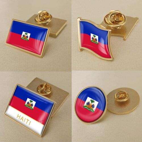 Coat of Arms of Haiti/Haitians Flag National Emblem Brooch/Badges/Lapel Pins