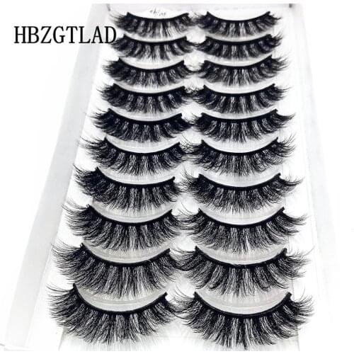HBZGTLAD 10 pairs natural false eyelashes fake lashes long makeup 3d mink lashes eyelash extension mink eyelashes for beauty 92