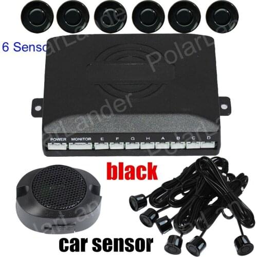 Nice car parking sensor BIBI sound alarm parking 6 sensor car radar system for car reverse backup sensors 9 colors available