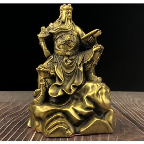 China brass Look book Guan yu crafts statue