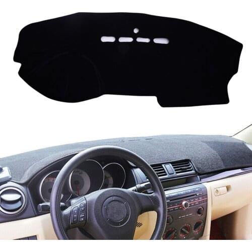 Car Black Polyester Dashboard Dash Mat Dashmat Cover Left Hand Drive Fit For Mazda 3 M3 BK 2003 2004 2005 2006 2007 2008