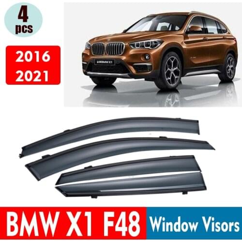 FOR BMW X1 F48 2016-2021 Window Visors Window Sun Rain Guard Deflector Smkoe 4pcs /1ste Car Accessories Auto Styline