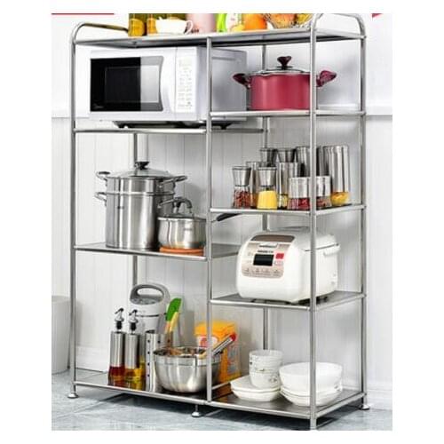 Stainless steel kitchen shelf kitchen receive landing aircraft microwave oven