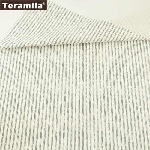Teramila Fabric Printed Incomplete Grey Stripe Style 100% Cotton Cloth Art Work Dolls Decoration Quilting Home Textile Tecido