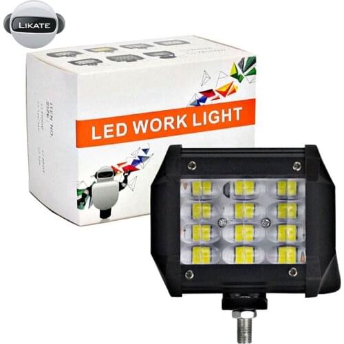 LKT 2021 SUV Motorcycle Light Bulb Spotlight 12V 24V 4Inch 4D Working Light For ATV SUV Truck Boat LED Fog Lamp Car-styling