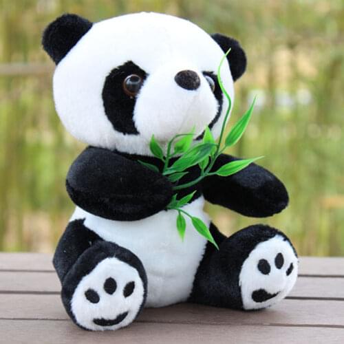 Lovely small panda doll with bamboo panda plush toy,baby toy birthday gift Christmas gift h2933