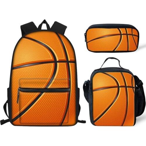 Basketball Printing Ball Lover School Bags 3D Football Multifunction School Backpacks for Teen Boys Laptop Bagpacks