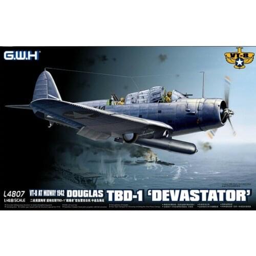 Great Wall Hobby Model L4807 1/48 DOUGLAS TBD-1 "DEVASTATOR" VT-8 AT MIDWAY 1942 Model