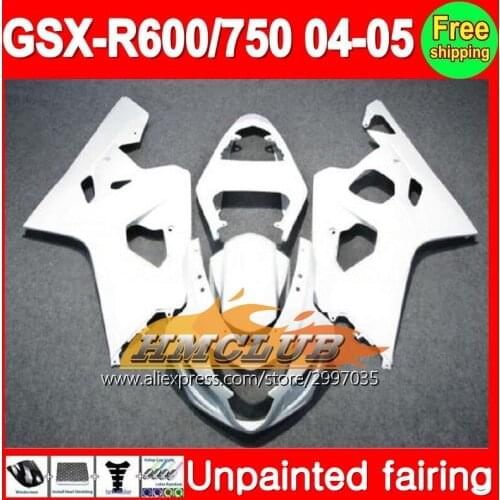 Body Unpainted Full Fairing Kit For SUZUKI GSX-R600 GSX-R750 04-05 GSXR600 GSXR750 GSXR 600 750 K4 04 05 2004 2005 Fairing