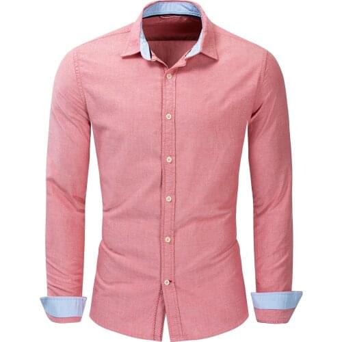 Casual Loose-collar Mens Shirts Fashion Tops European Work Mens Clothing