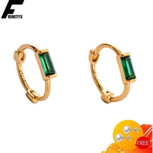 Trendy Earrings S925 Silver Jewelry Inlaid Emerald Gemstone Ear Accessories for Women Wedding Party Gift Drop Earrings Wholesale