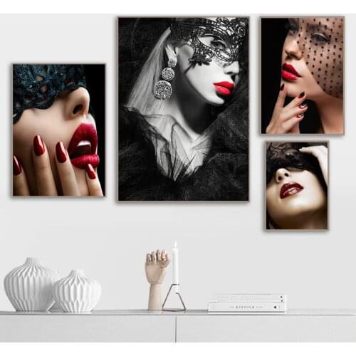 Nordic Modern Minimalist Sexy Beautiful Woman Poster Background Wall Decoration Canvas Print Painting Core