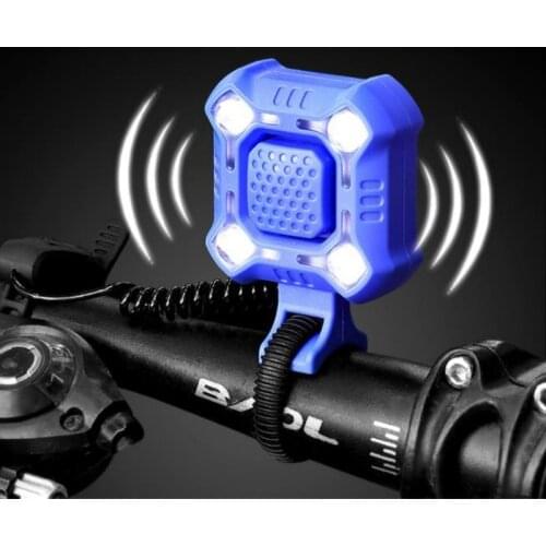 Cycling Light 1200mAh Electric Horn Bike 4 Lamp Bell Waterproof USB Charging Loud Alarm Security Bicycle Warning Tool