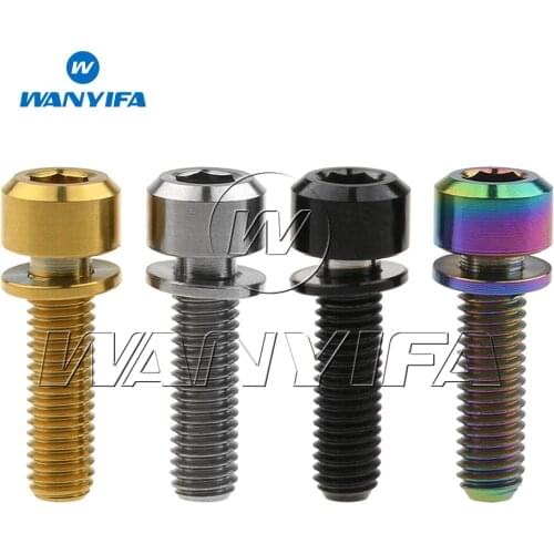 Wanyifa Titanium Bolt M5 x16 18 20MM Mountain Bike Road Bike Fixed Handlebar Stem Screws