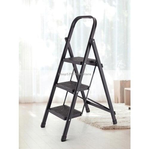 Three Step Ladder Household Folding Telescopic Lifting Thickened Miter Ladder Indoor Multi-functional Small Escalator Portable S