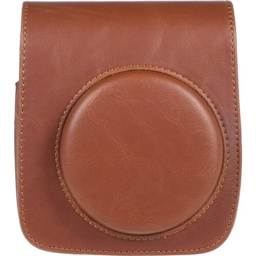 Andoer Vintage PU Protective Camera Case Bag Pouch w/ Strap for Fujifilm Instax Mini 90 Instant Film Camera