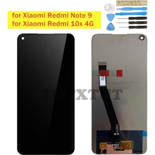 6.53 for Xiaomi Redmi Note 9/ Redmi 10X 4G LCD Display Screen Touch with Frame Digitizer Assembly LCD Display Spare Repair Parts