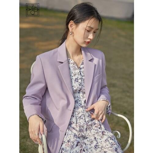 ZIQIAO Women's Straight Blazers