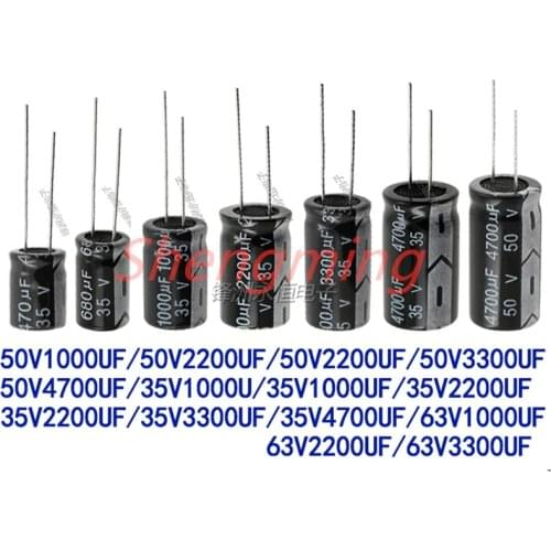 10pcs 35V 50V 63V 1000UF 2200UF 3300UF 4700UF Electrolytic capacitor