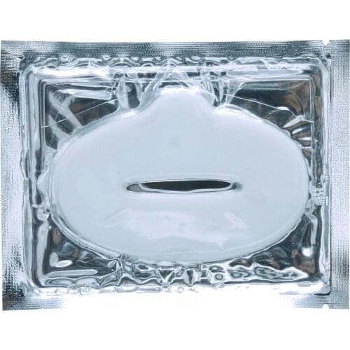 20pcs/lot Milky Crystal Lip Mask White Gel Collagen Lip Mask Sheets Anti Ageing Bio Collagen Lip Pads