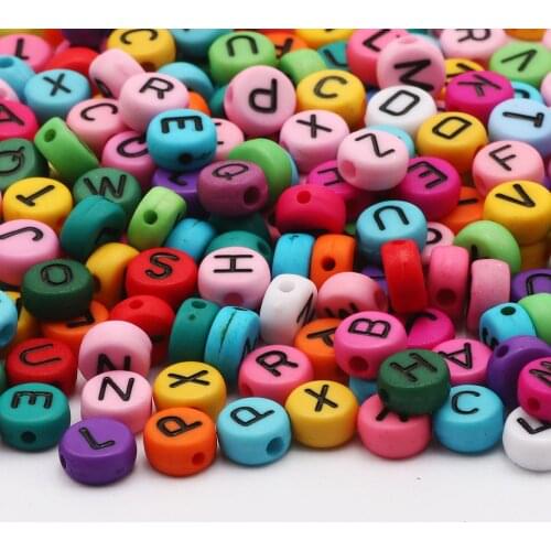 4X7mm Flat Round Acrylic Spacer Beads Mixed Letter Beads For Jewelry Making Diy Charm Necklace Bracelet Accessory