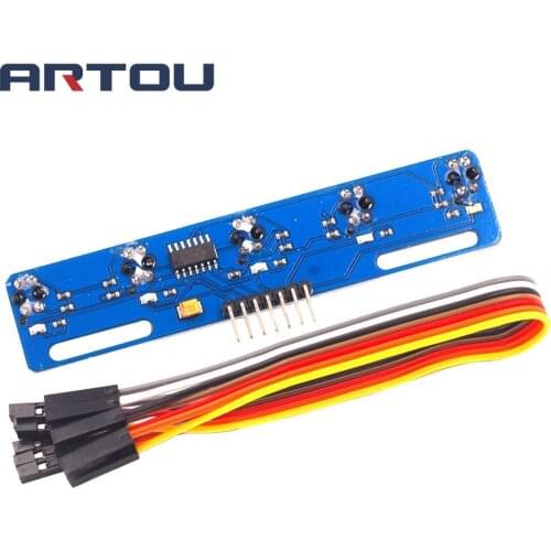 5 channel Infrared Reflective Sensor TCRT5000 KIT 5 way/road IR Photoelectric Switch Barrier Line Track Module