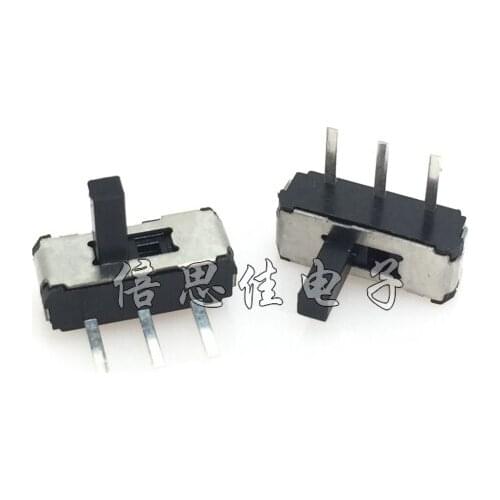 50pcs/Toggle switch 3 Pin 2 files 3 Pin Toggle switch Slide switch Handle high 4MM/4H