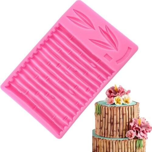 Bamboo Grain Pattern Fondant Cake Mold Chocolate Silicone Mold Cake Decorative Tools