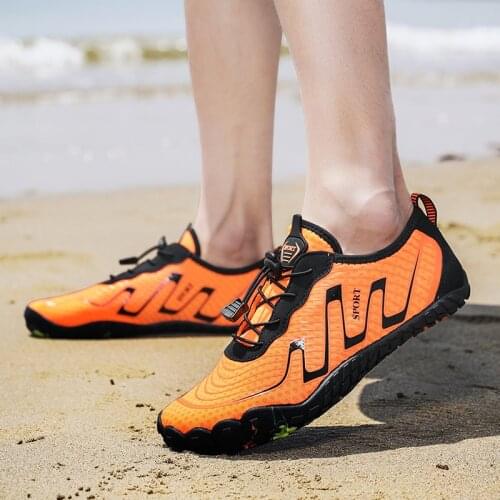 Quick Dry Breathable Trekking Water Shoes Mens Womens Nonslip Upstream Aqua Shoes Outdoor Barefoot Beach Seaside Wading Shoes