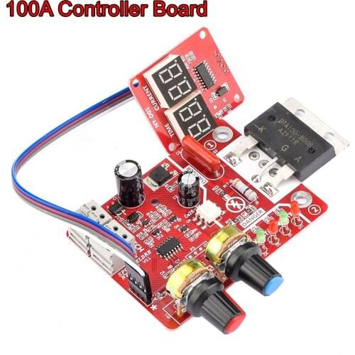 40A/100A Digital Spot Welding Machine Time & Current Control Display Spot Welder AC 110V 220V to 9V Transformer Controller Board