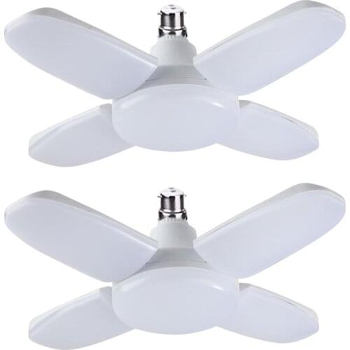 60W B22 Deformable LED Garage Light Fan Blade Angle Adjustable Ceiling Lamp Support Dropshipping