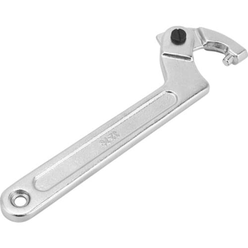 Adjustable Hook Wrench C Spanner Tool Chrome Vanadium 32-76Mm With Scale Stainless Steel Key Hand Tools For Nuts Bolts