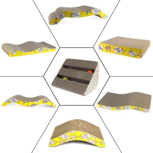Corrugated Paper Pet Cat Scratcher For Kitten Catnip Cat Scratching Pad Board Mat Scratcher For Cats Pet Toy Game Accessories