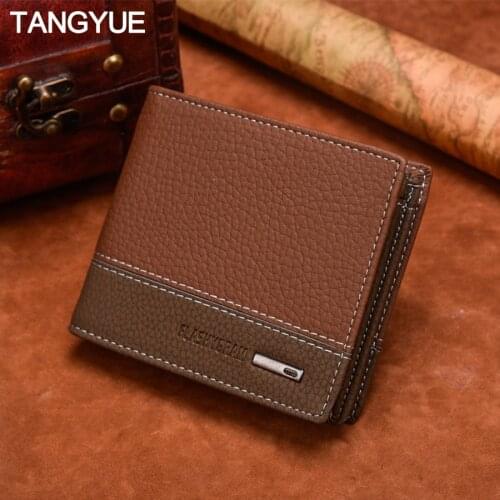 Luxury Brand Mens Wallet Male Leather Small Mini Short Vintage Slim Card Coin Purse for Men Wallets men Thin portomonee heren