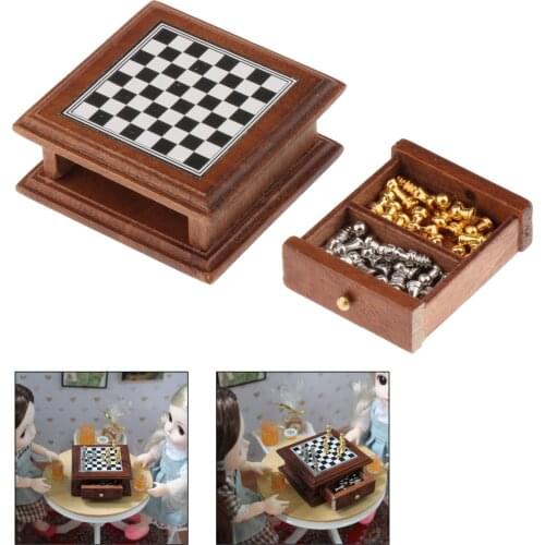 Doll Furniture 1:12 Scale Dollhouse Miniature Bedroom Kids Room Furniture Play Set Accessories