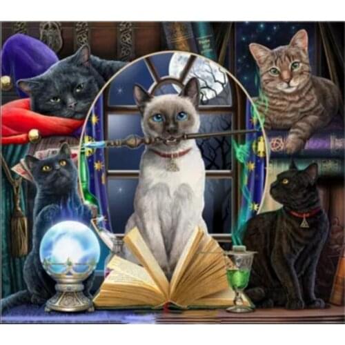 Magical Montage Animal Embroidery For Needlework Crafts Counted Unprinted DIY Cross Stitch Kits Handmade Arts Wall Decor GJ819