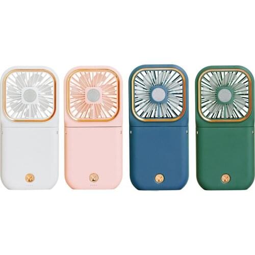 Hanging Neck Fan Leafless Adjustable Speed Mini USB Rechargeable Wearable Portable Quiet Fan Folding Fans For Indoor Outdoor