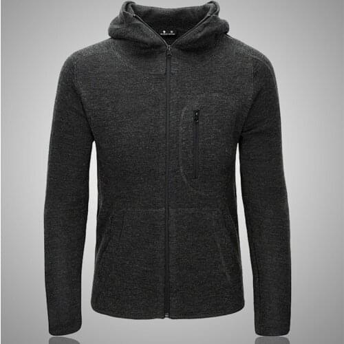 Mens Climbing Sports Warm Hooded Knit Jacket Spring Autumn Outdoor Hiking Camping Training Breathable Thermal Army Tactical Coat