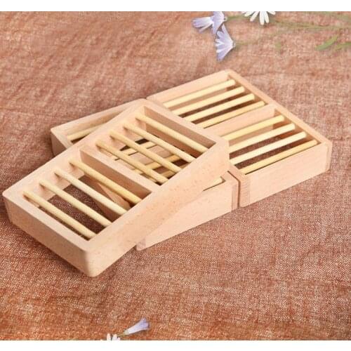 Natural Wood Soap Dish Bathroom Soap Tray Handmade Wooden Soap Box SN3776