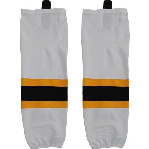 COLDINDOOR 100% Polyester white Ice Hockey Socks Cheap Shin Guards W011